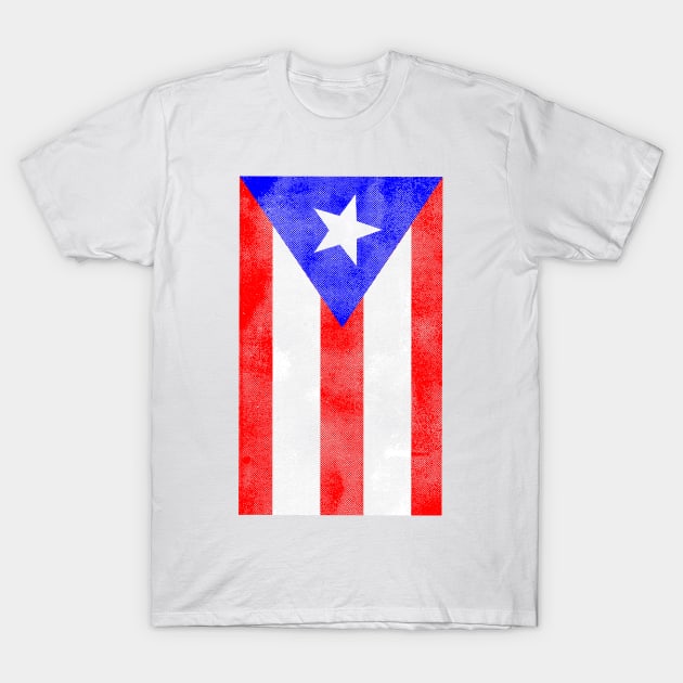 Puerto Rican Flag Distressed T-Shirt T-Shirt by lucidghost